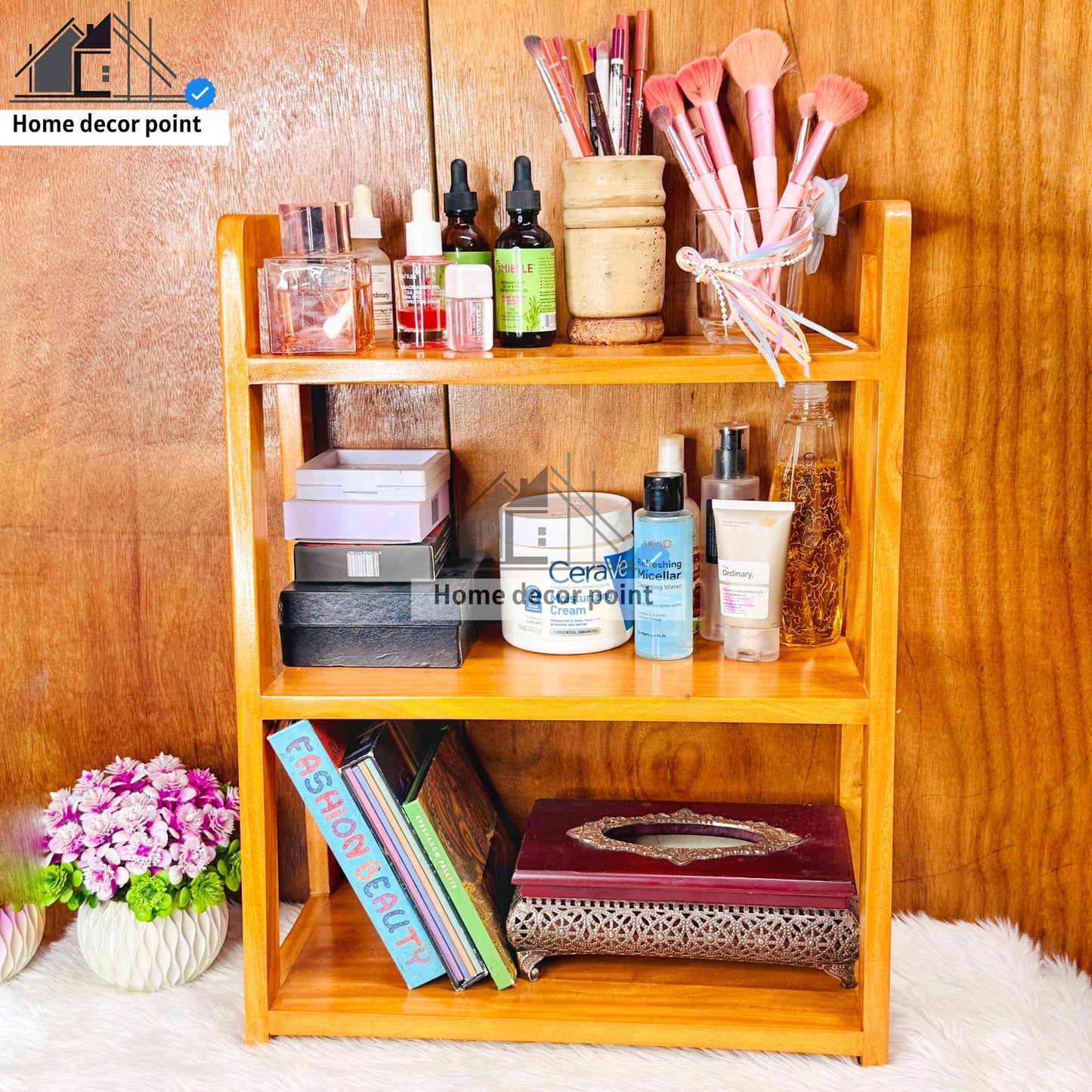 Wooden modern kitchen organizer