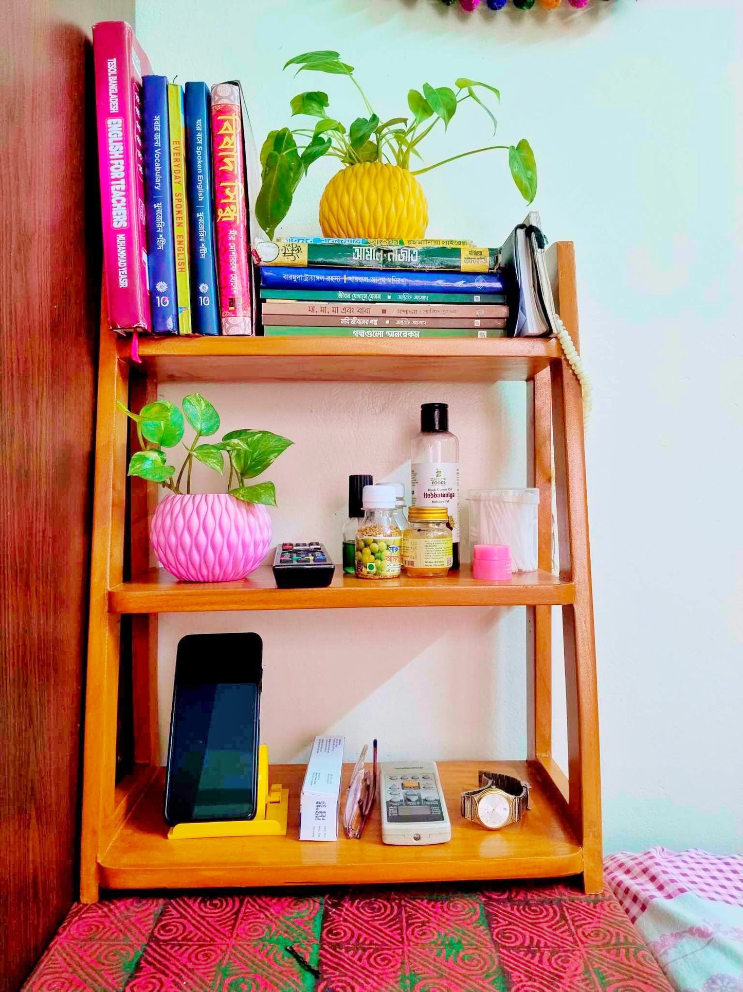 Wooden modern kitchen organizer