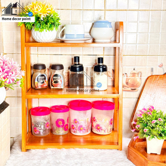 Wooden modern kitchen organizer