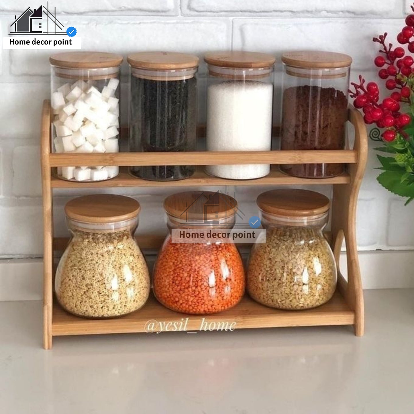Wooden Kitchen Organizer