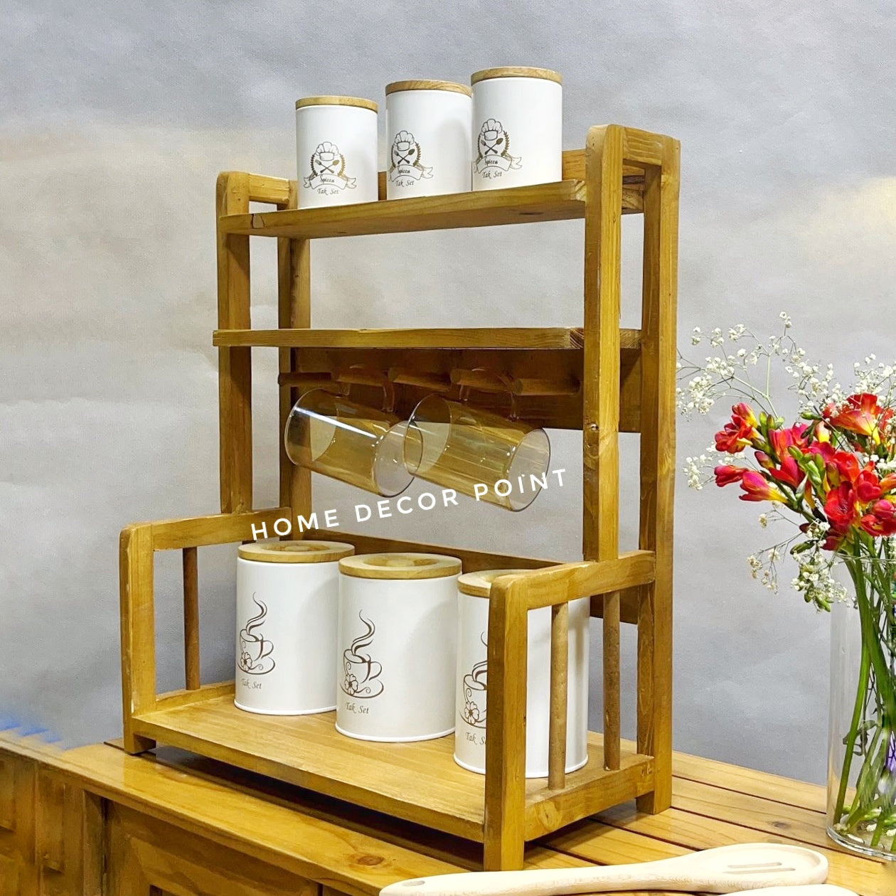Wooden Kitchen organizer