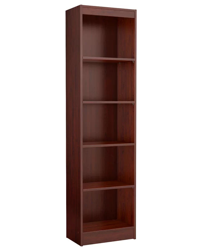 5-Shelf Narrow Bookcase Pure Mehugoni Wooden