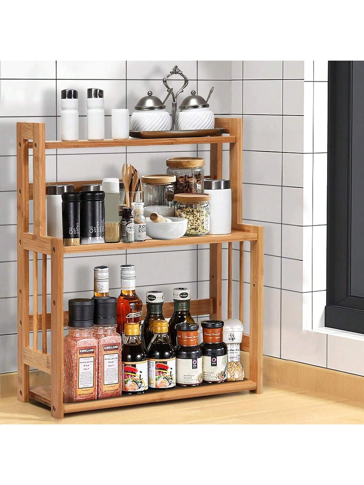 Wooden Kitchen organizer 3 layer